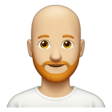 A fashionable Bald white guy with a ginger beard  sticker