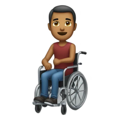 Man in a wheelchair sticker