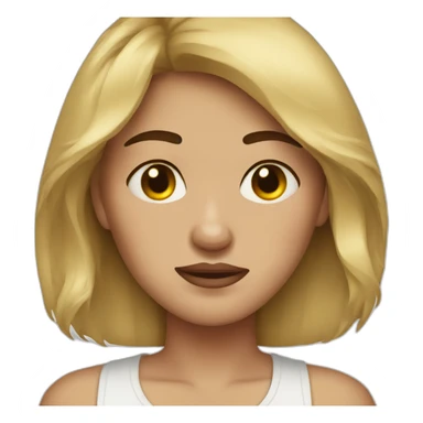 tired woman with bruises under the eyes sticker