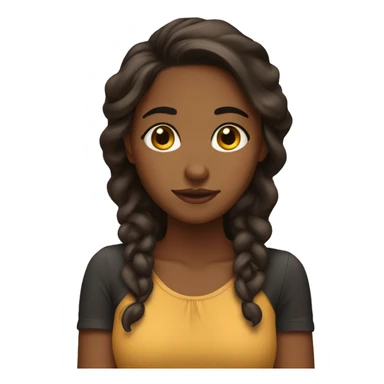 brown girl emoji with hand on face shaking head sticker