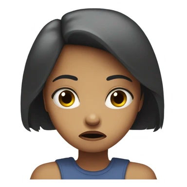 angry girl showing disapproval with hand  in front of her  sticker