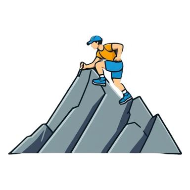 Person doing mountain climber exercise sticker