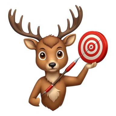 Deer holding a target sticker