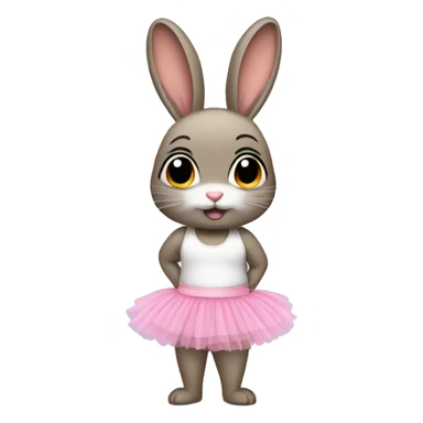 Bunny with tutu sticker