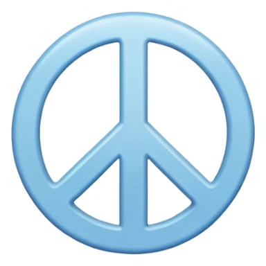 Light blue peace sign sticker