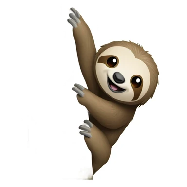 sloth on hike sticker