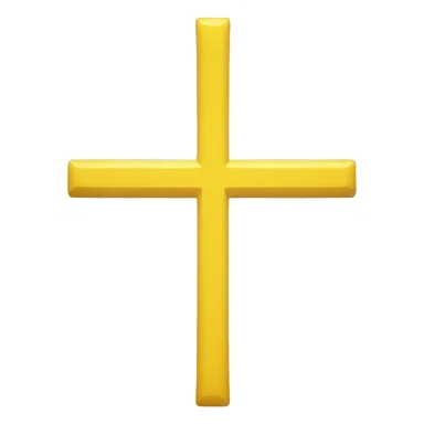 Yellow cross in a white sqaure sticker
