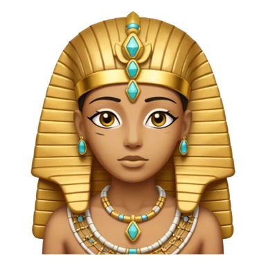 Mummy Pharaoh: Bandaged body with golden headdress and jeweled amulet.
 sticker