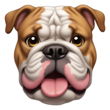 english bulldog grimace face sticker