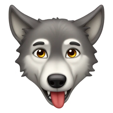 wolf having stomache sticker