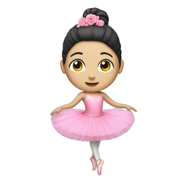 Chinese ballet ballerina with pink tutu  sticker