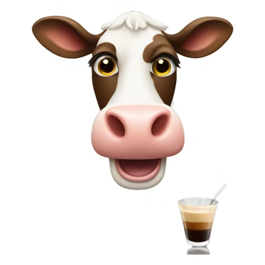 cow holding an espresso martini  sticker