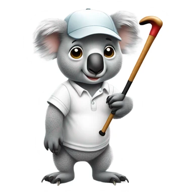 Koala golfing  sticker