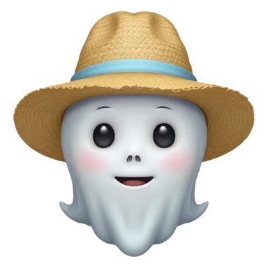 cute ghost farmer portrait, head and shoulders only, straw hat, round friendly face, soft pastel glow, harmless spirit vibe, 3D cartoon, mobile game icon style, clean background, no text, no watermark
 
 sticker