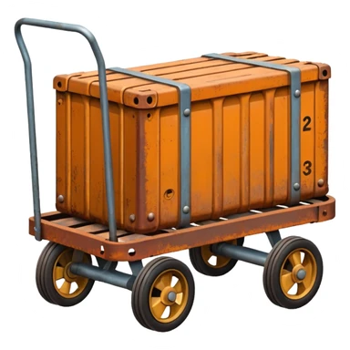 cargo trolley empty sticker