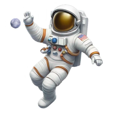 a little cartoony astronaut called astro jumping happily sticker