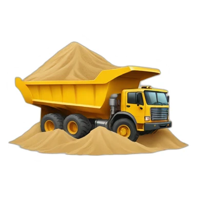 dump truck with sand sticker