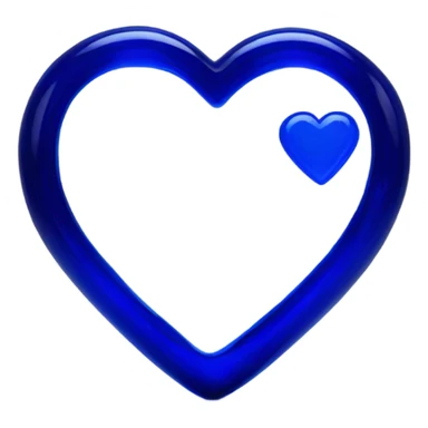 Neon glass cobalt heart  sticker