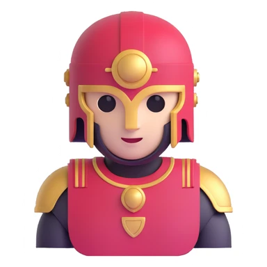 chatbot with Greek helmet, friendly expression sticker