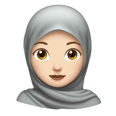 White Girl with hijab  sticker