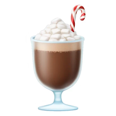 A glass of cocoa to go with a snowflake pattern on top sticker
