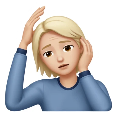 character swooning with hand on head fainting dramatically sticker