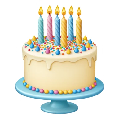 Birthday cake with funfetti sticker