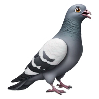 pigeon laughing extremely hard sticker