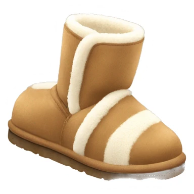 cozy ugg slipper light brown with fuzzy lining sticker