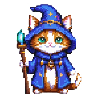 wizard cat sticker