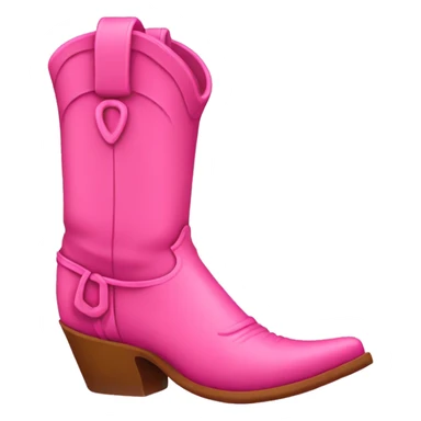 Pink cowboy boot sticker