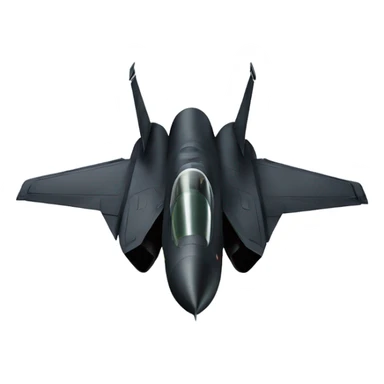 Black fighter jet with foward swept wings sticker