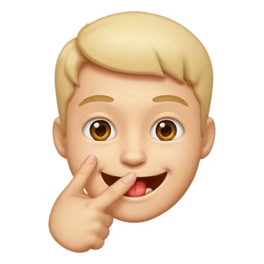 Emoji who bite his finger like he is flirting  sticker