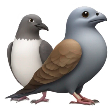 Pigeon and beaver  sticker