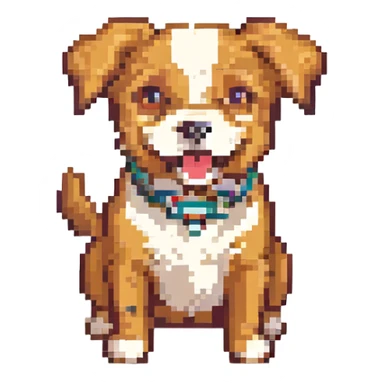 playful dog sticker