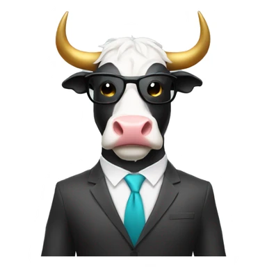 crypto bull in suit sticker