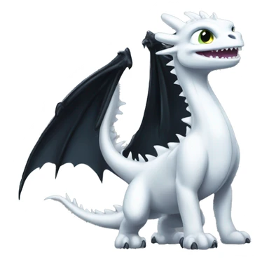 Toothless dragon light fury sticker