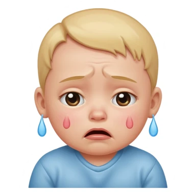 Sad baby crying  sticker