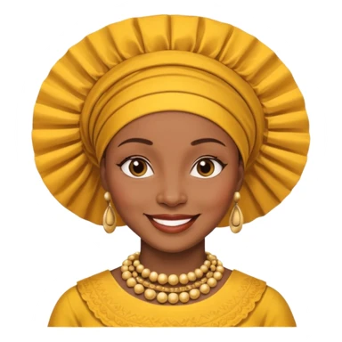 AFRICAN mother wearing gele, smiling, half body  sticker