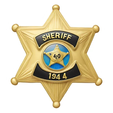 Sheriff's deputy badge with badge number 540 sticker