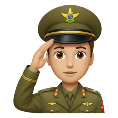 Ele precisa ter o fardamento do exército Brasileiro e fazer continência  sticker