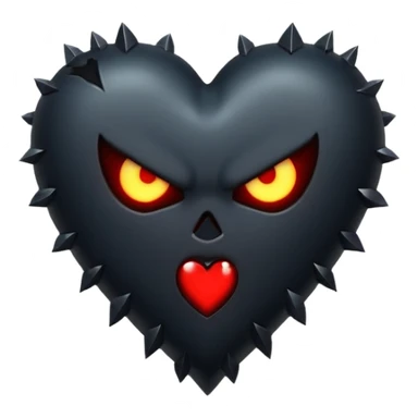 evil black heart sticker