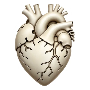 Heart made of bones sticker