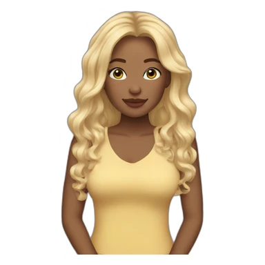 Krissy with blonde wavy hair sticker
