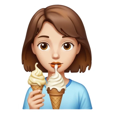 Chat avec une glace sticker