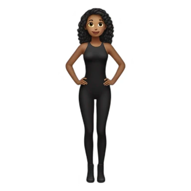 girl in black bodysuit sticker