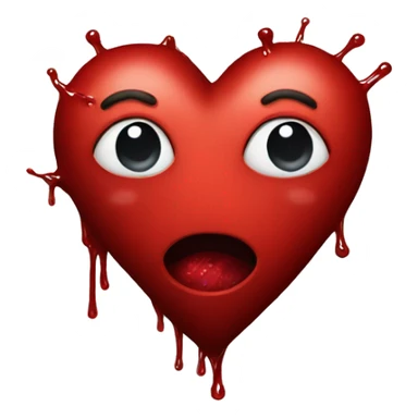 Heart with blood sticker