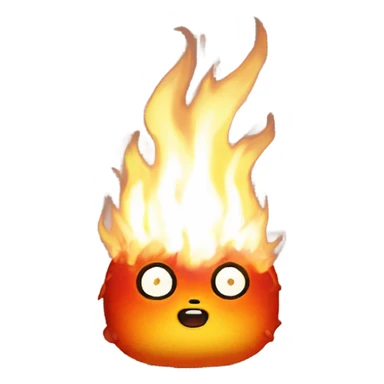 calcifer from studio ghibli kawaii sticker