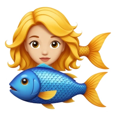 Light skinned girl as a fish sticker