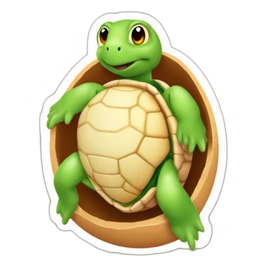 tortue sur un oeuf sticker